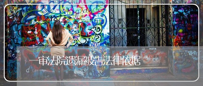 一审法院遗漏被告法律依据 一审法院遗漏被告法律依据