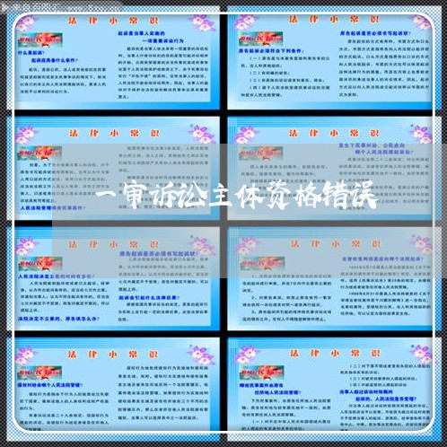 一审诉讼主体资格错误 一审诉讼主体资格错误