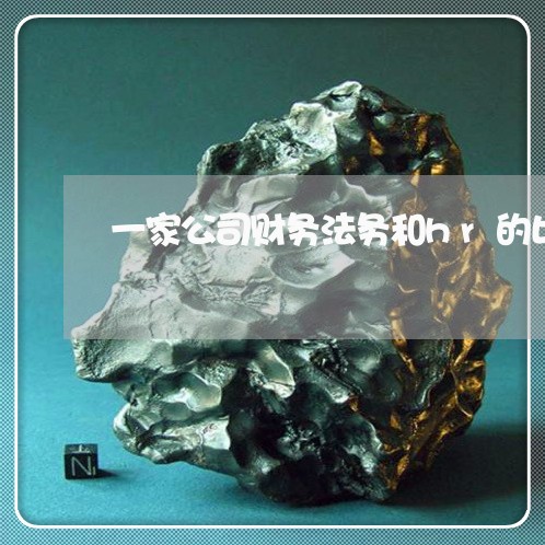一家公司财务法务和hr的比例 一家公司财务法务和hr的比例