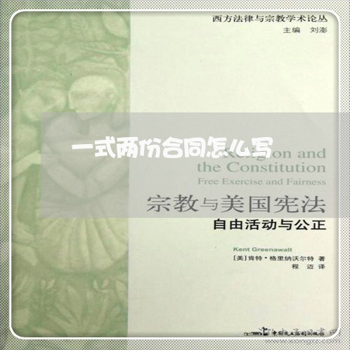 一式两份合同怎么写/2023060626035 一式两份合同怎么写/2023060626035