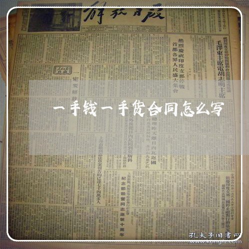 一手钱一手货合同怎么写/2023061550514 一手钱一手货合同怎么写/2023061550514