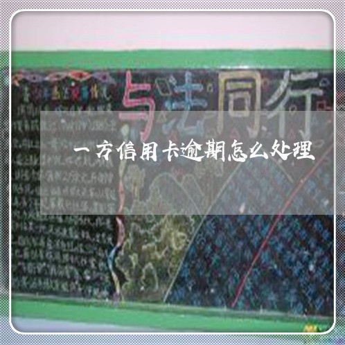 一方信用卡逾期怎么处理/2023022848270