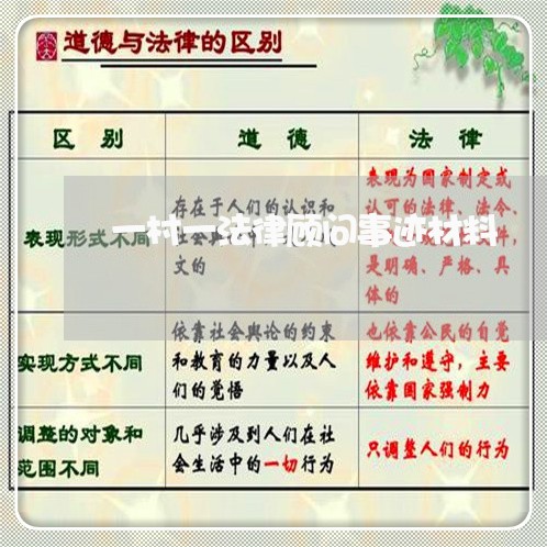 一村一法律顾问事迹材料 一村一法律顾问事迹材料