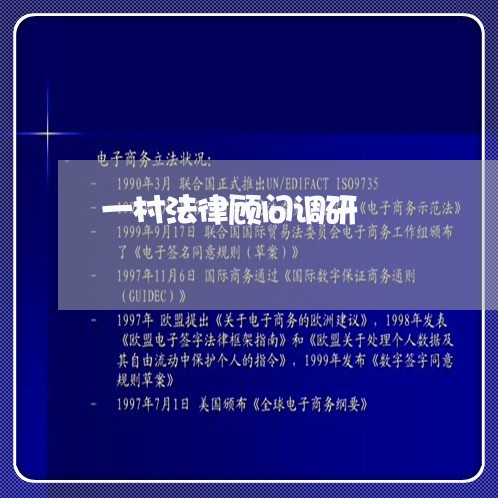 一村法律顾问调研 一村法律顾问调研