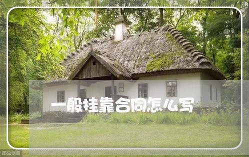 一般挂靠合同怎么写/2023040394179 一般挂靠合同怎么写/2023040394179