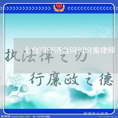 七台河经济合同纠纷案律师