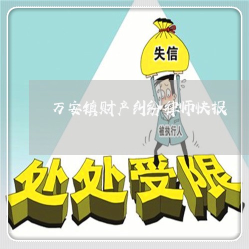 万安镇财产纠纷律师快报