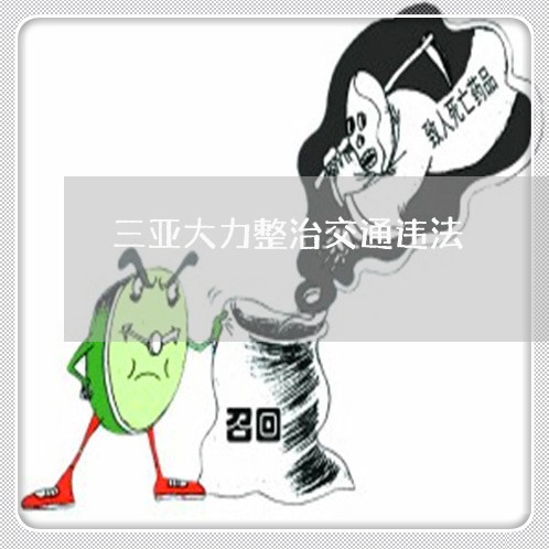 三亚大力整治交通违法