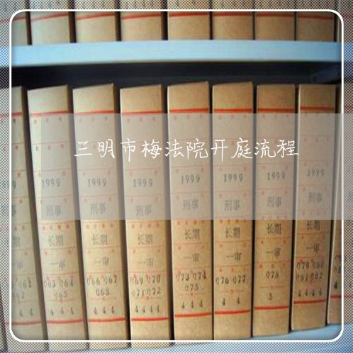 三明市梅法院开庭流程