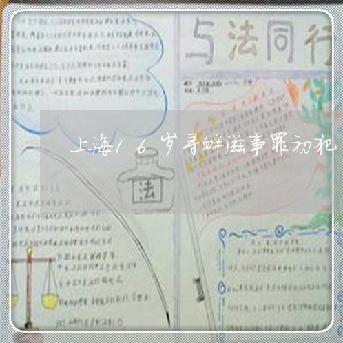 上海16岁寻衅滋事罪初犯/2023032060391
