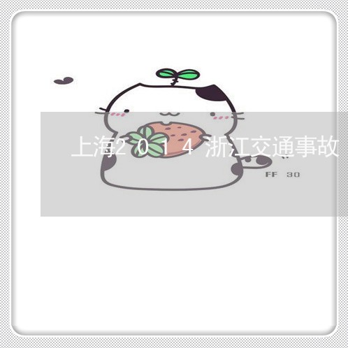 上海2014浙江交通事故/2023032050483 上海2014浙江交通事故/2023032050483