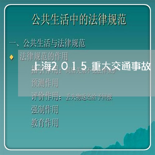 上海2015重大交通事故/2023032036947