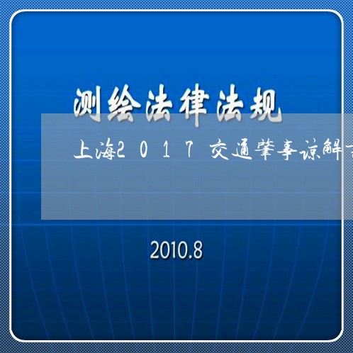 上海2017交通肇事谅解书/2023041436157