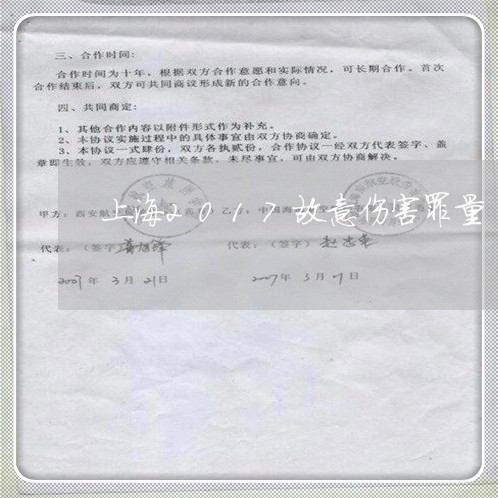 上海2017故意伤害罪量/2023032039692 上海2017故意伤害罪量/2023032039692