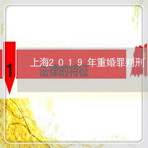 上海2019年重婚罪判刑/2023032114849 上海2019年重婚罪判刑/2023032114849