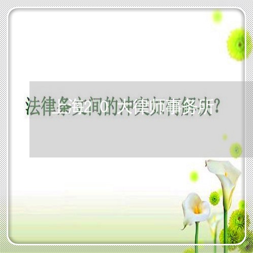 上海20大律师事务所/2023021479504 上海20大律师事务所/2023021479504