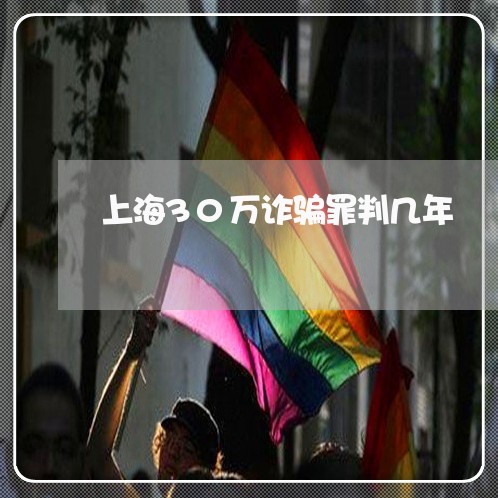 上海30万诈骗罪判几年/2023030149503 上海30万诈骗罪判几年/2023030149503
