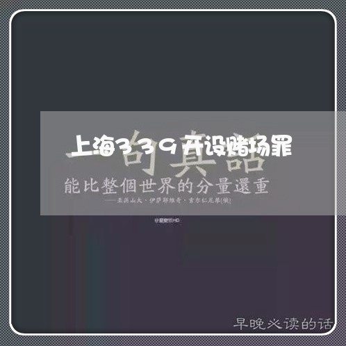 上海339开设赌场罪/2023021449260