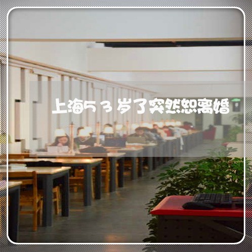 上海53岁了突然恕离婚/2023030105068 上海53岁了突然恕离婚/2023030105068