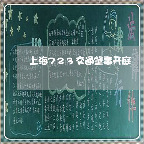 上海723交通肇事开庭/2023030212947