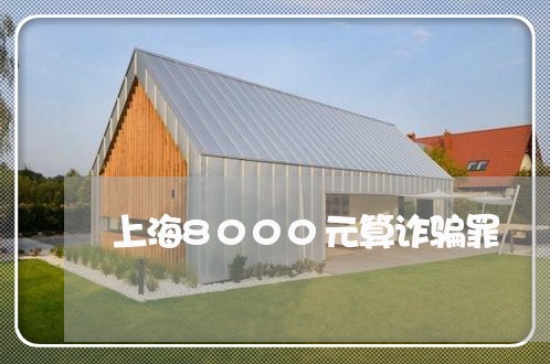 上海8000元算诈骗罪/2023030148162