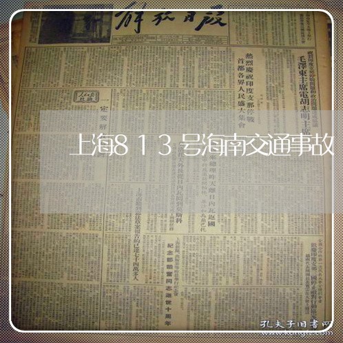 上海813号海南交通事故/2023032040380 上海813号海南交通事故/2023032040380