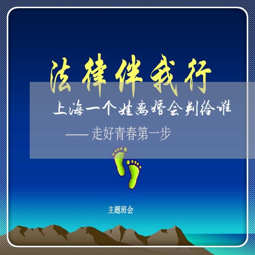 上海一个娃离婚会判给谁/2023030292683 上海一个娃离婚会判给谁/2023030292683