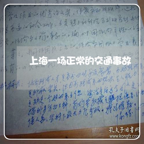 上海一场正常的交通事故/2023030127147 上海一场正常的交通事故/2023030127147