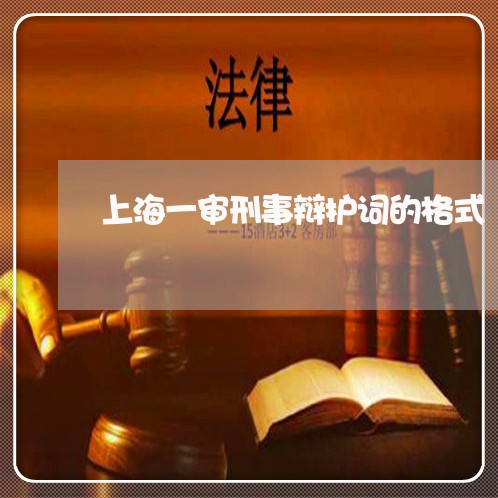 上海一审刑事辩护词的格式/2023032049593 上海一审刑事辩护词的格式/2023032049593