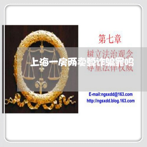 上海一房两卖算诈骗罪吗/2023030195923 上海一房两卖算诈骗罪吗/2023030195923