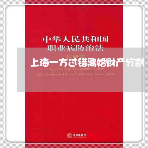 上海一方过错离婚财产分割/2023032052715