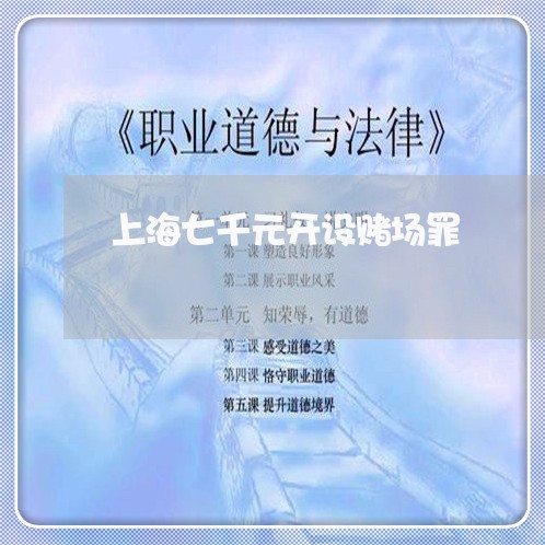 上海七千元开设赌场罪/2023021405148 上海七千元开设赌场罪/2023021405148