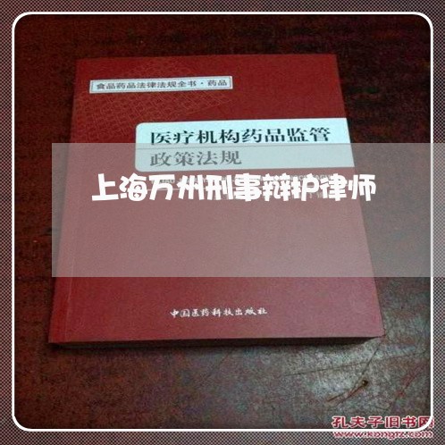 上海万州刑事辩护律师/2023040930716