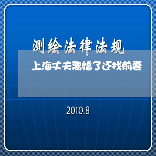 上海丈夫离婚了还找前妻/2023030115959