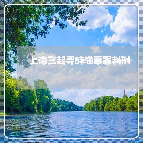 上海三起寻衅滋事罪判刑/2023030241591
