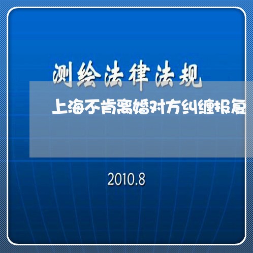 上海不肯离婚对方纠缠报复/2023032104927 上海不肯离婚对方纠缠报复/2023032104927
