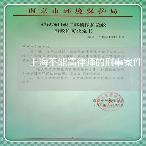 上海不能请律师的刑事案件/2023032171506