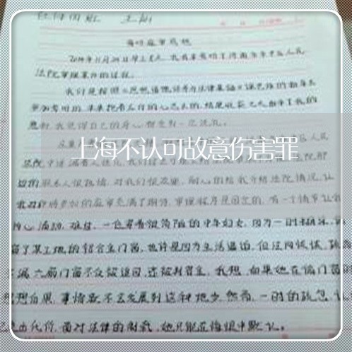 上海不认可故意伤害罪/2023040916046