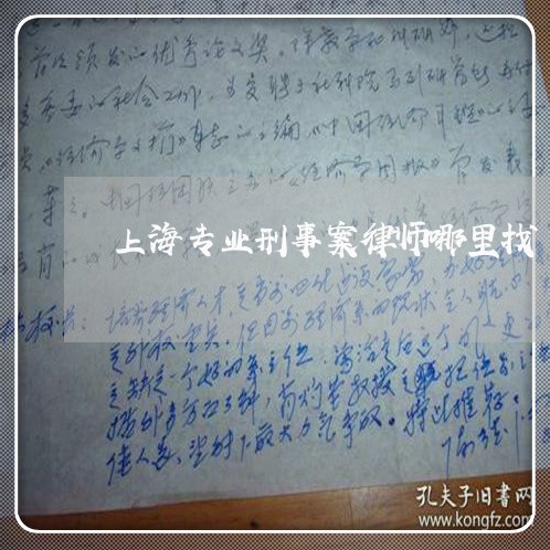 上海专业刑事案律师哪里找/2023032159202