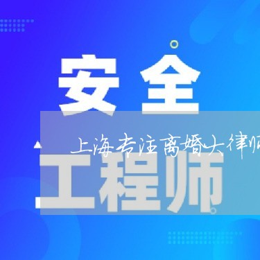 上海专注离婚大律师有哪些/2023032181924 上海专注离婚大律师有哪些/2023032181924