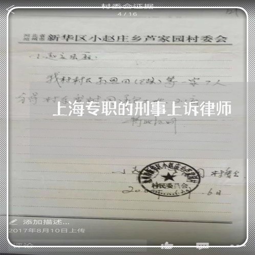 上海专职的刑事上诉律师/2023030115927