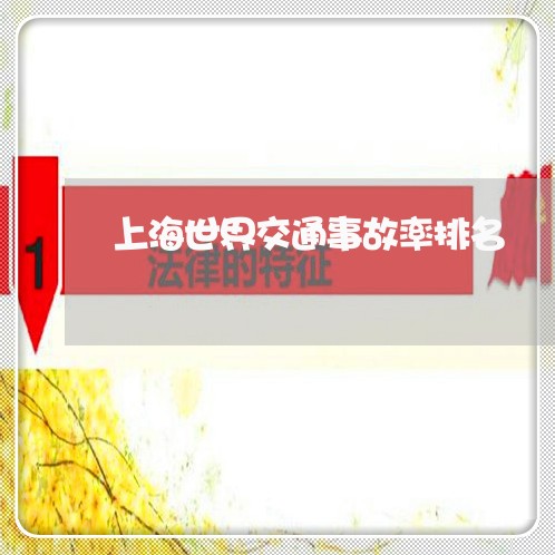 上海世界交通事故率排名/2023030137269