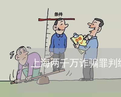 上海两千万诈骗罪判缓刑案例/2023041440364