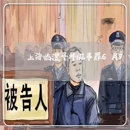 上海临澧寻衅滋事罪6月9号/2023041462513