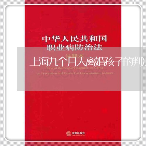 上海九个月大离婚孩子的判决/2023040105058 上海九个月大离婚孩子的判决/2023040105058