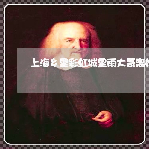 上海乡里彩虹城里雨大哥离婚/2023040128359 上海乡里彩虹城里雨大哥离婚/2023040128359