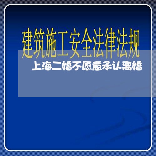 上海二婚不愿意承认离婚/2023042283704