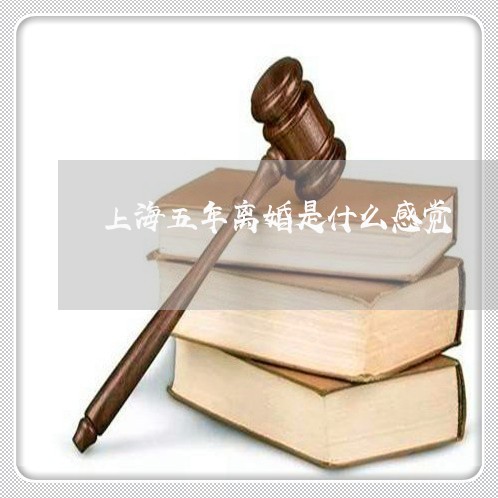 上海五年离婚是什么感觉/2023022863491