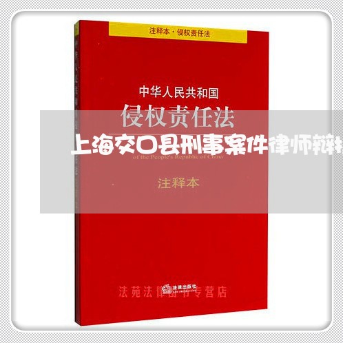 上海交口县刑事案件律师辩护/2023041370584