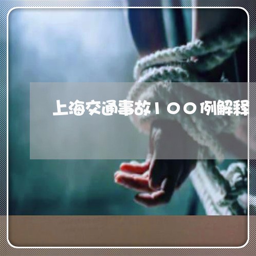 上海交通事故100例解释/2023031983707 上海交通事故100例解释/2023031983707